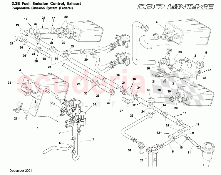 Evaporative Emission System (Federal) of Aston Martin Aston Martin DB7 Vantage