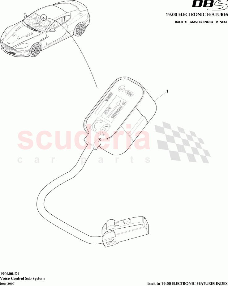 Voice Control Sub System of Aston Martin Aston Martin DBS V12