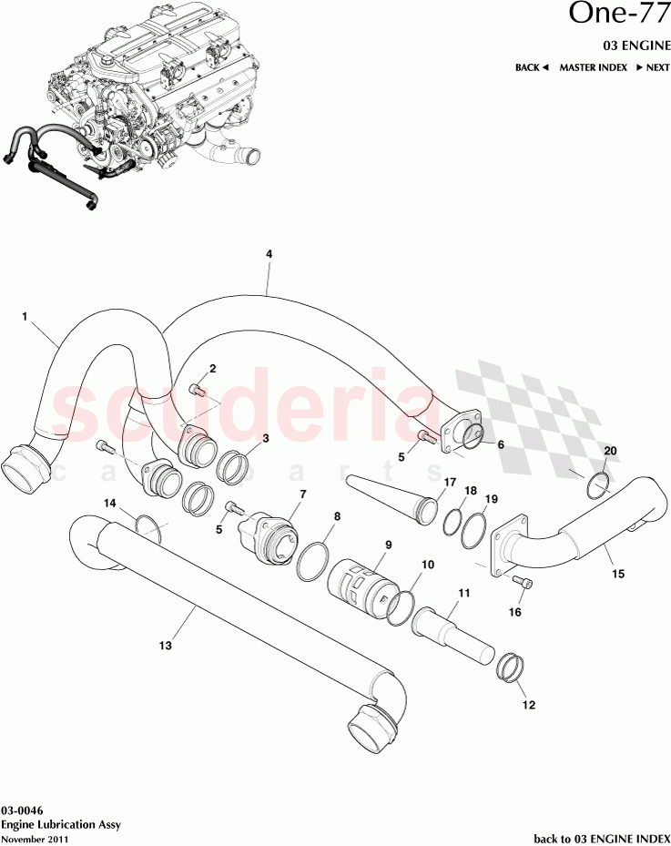 Engine Lubrication Assembly of Aston Martin Aston Martin One-77