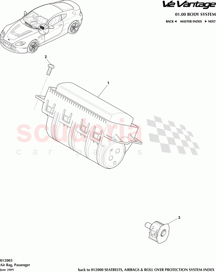 Passenger Airbag of Aston Martin Aston Martin V12 Vantage