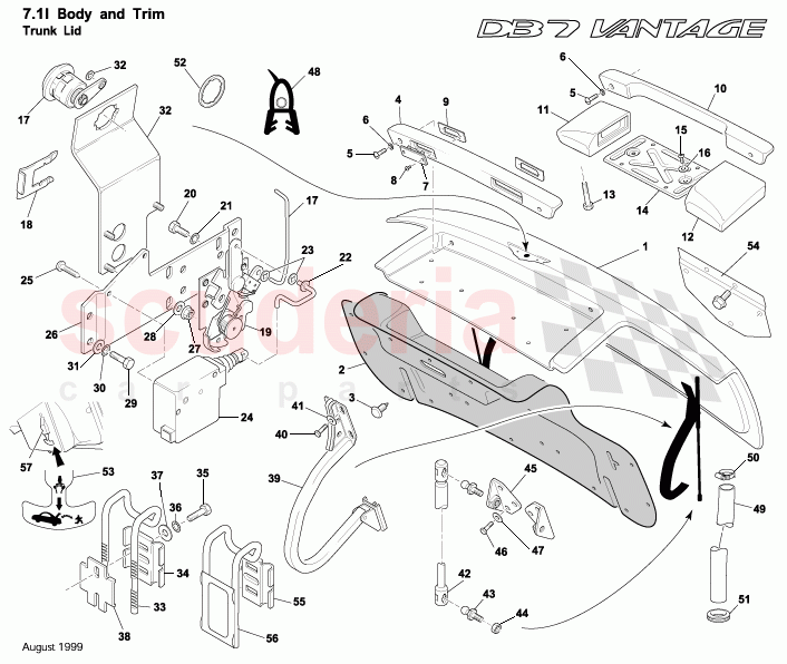 Trunk Lid of Aston Martin Aston Martin DB7 Vantage