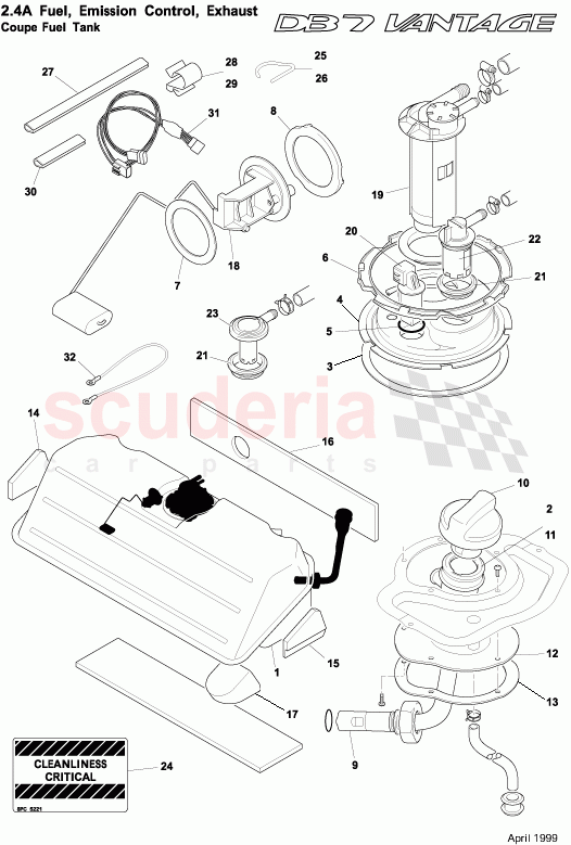 Coupe Fuel Tank of Aston Martin Aston Martin DB7 Vantage