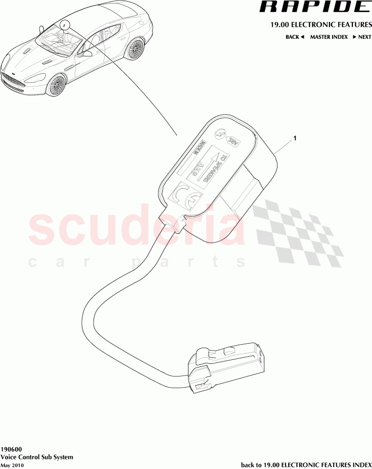 Voice Control Sub System of Aston Martin Aston Martin Rapide