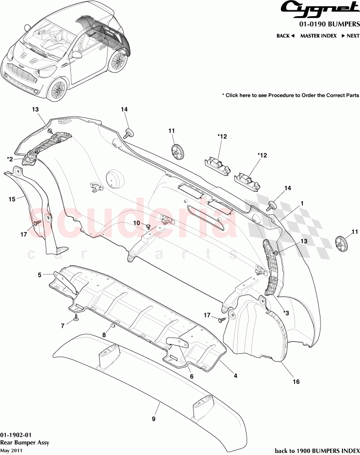 Rear Bumper Assembly of Aston Martin Aston Martin Cygnet