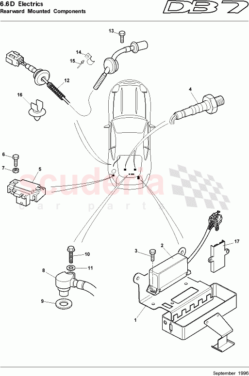 Rearward Mounted Components of Aston Martin Aston Martin DB7 (1997)