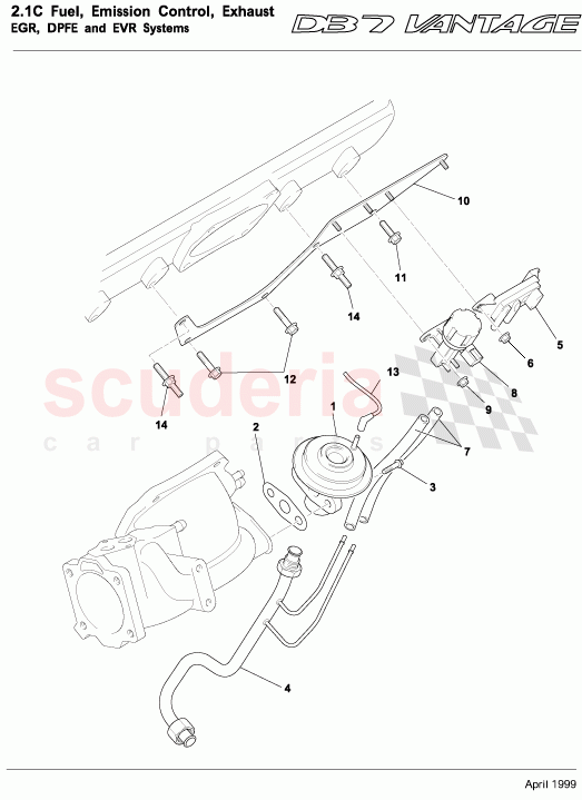 EGR, DPFE and EVR Systems of Aston Martin Aston Martin DB7 Vantage