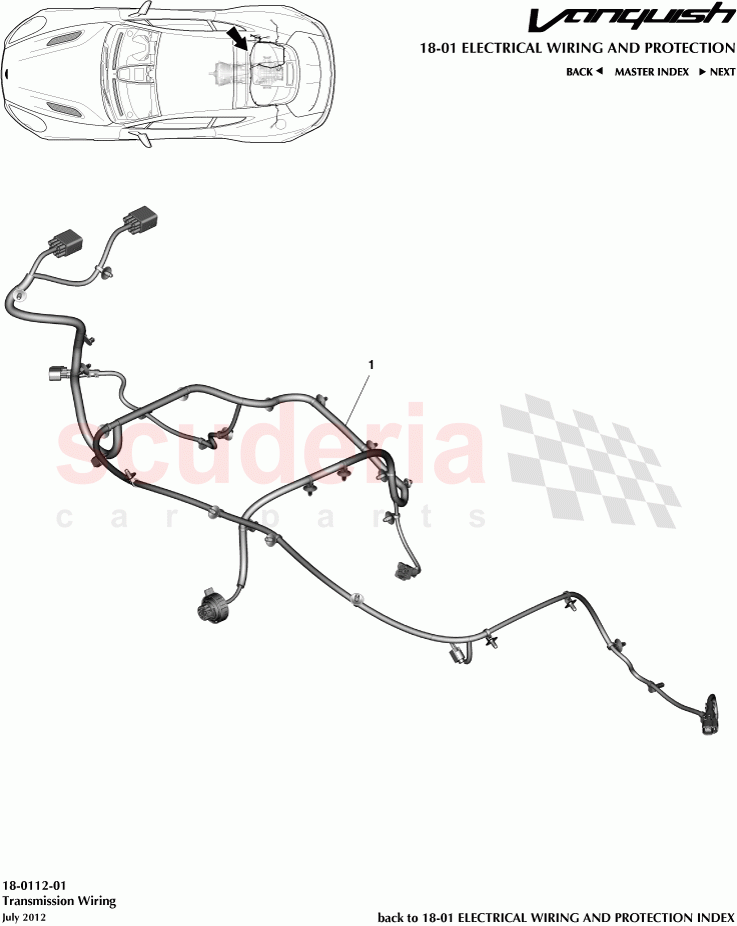 Transmission Wiring of Aston Martin Aston Martin Vanquish (2012+)