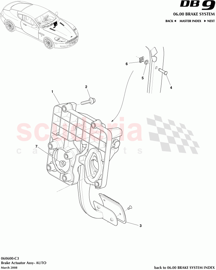 Brake Actuator Assembly (Auto) of Aston Martin Aston Martin DB9 (2004-2012)