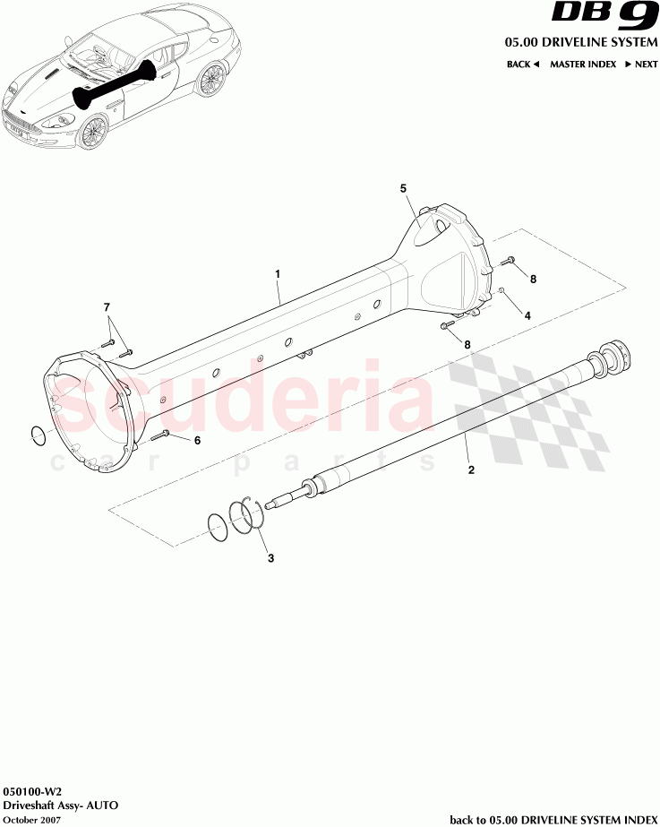 Driveshaft Assembly (Auto) of Aston Martin Aston Martin DB9 (2004-2012)