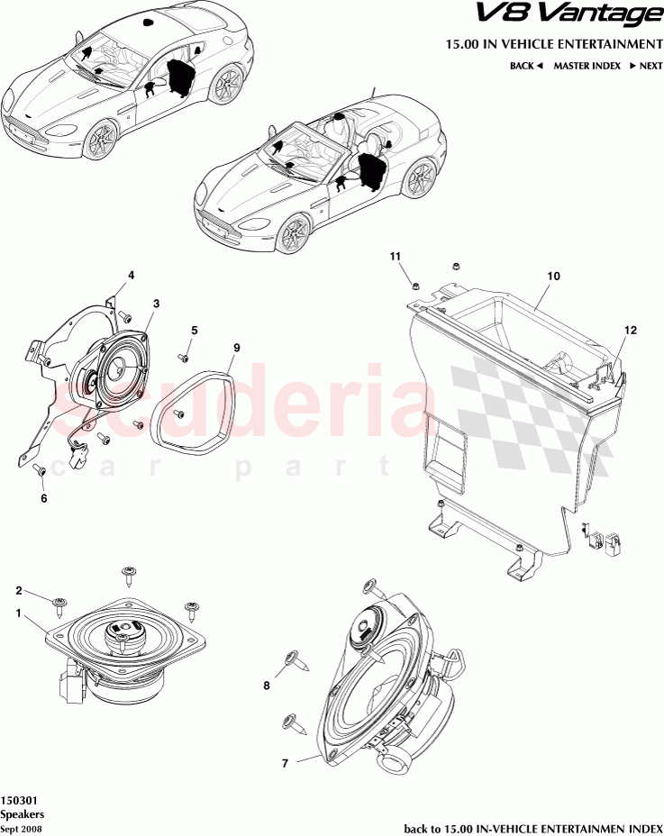 Speakers of Aston Martin Aston Martin V8 Vantage