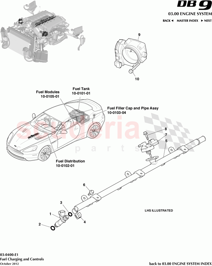 Fuel Charging and Controls of Aston Martin Aston Martin DB9 (2013-2016)