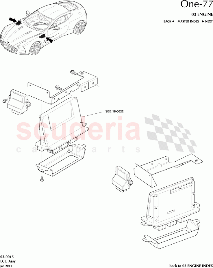 ECU Assembly of Aston Martin Aston Martin One-77