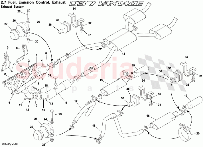 Exhaust System of Aston Martin Aston Martin DB7 Vantage