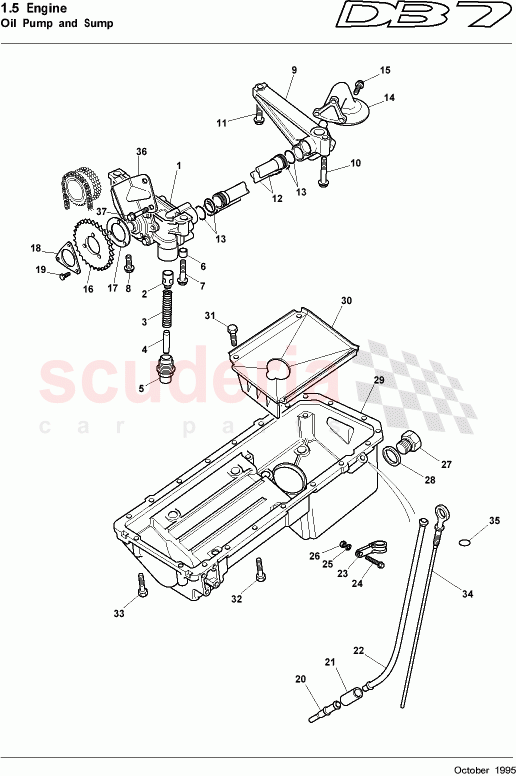 Oil Pump and Sump of Aston Martin Aston Martin DB7 (1995)