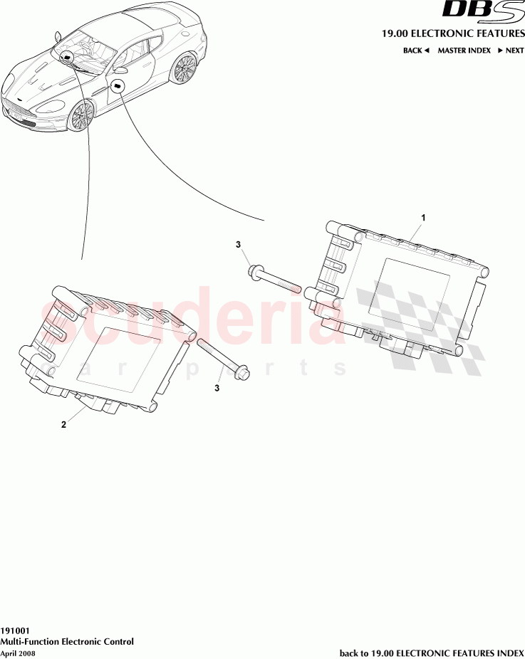 Multi-Function Electronic Control of Aston Martin Aston Martin DBS V12