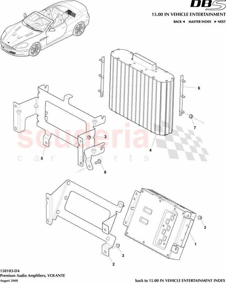 Premium Audio Amplifiers (Volante) of Aston Martin Aston Martin DBS V12