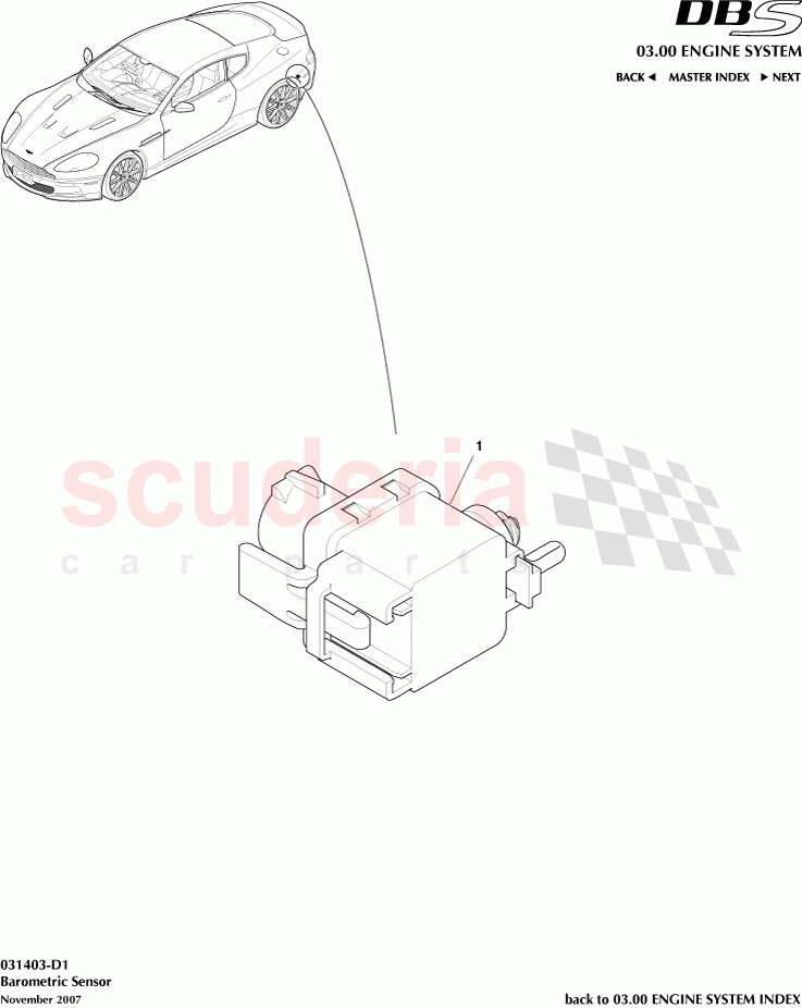 Barometric Sensor of Aston Martin Aston Martin DBS V12