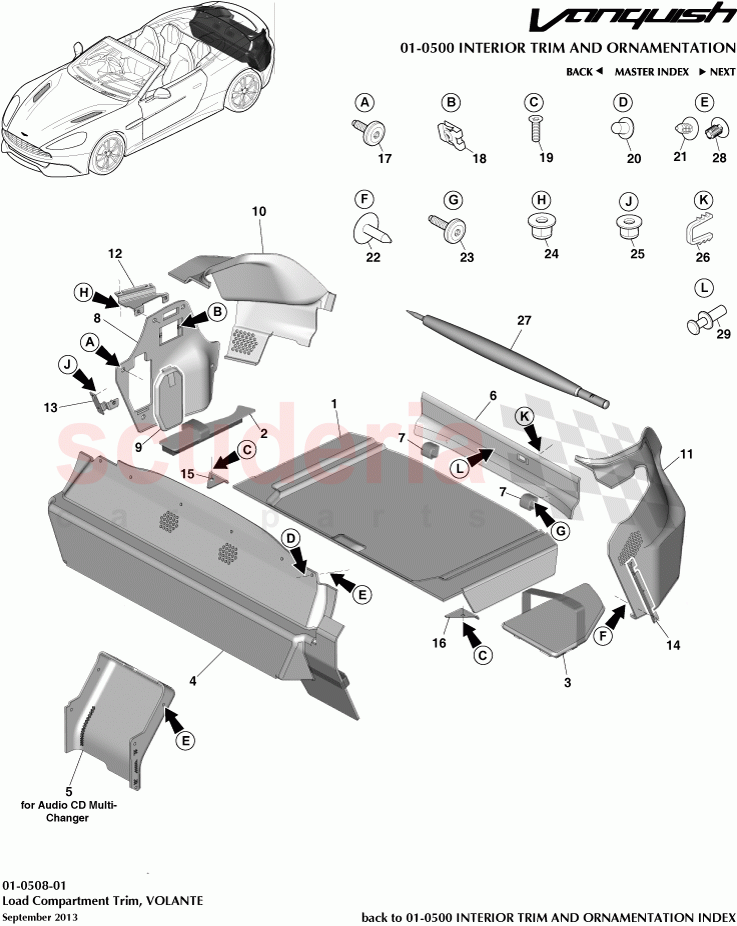 Load Compartment Trim, VOLANTE of Aston Martin Aston Martin Vanquish (2012+)