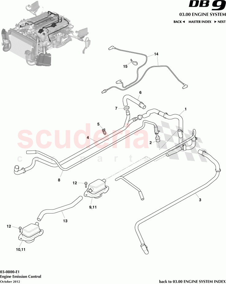 Engine Emission Control of Aston Martin Aston Martin DB9 (2013-2016)