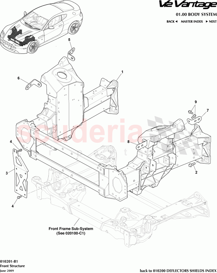 Front Structure of Aston Martin Aston Martin V12 Vantage