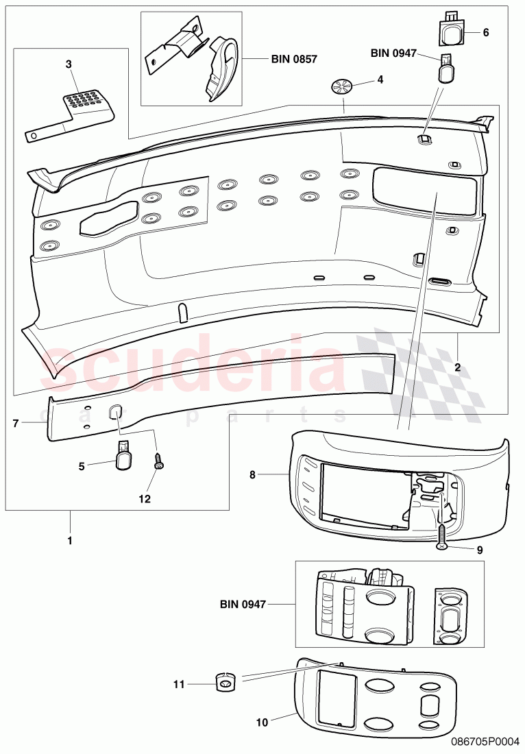 overhead console of Bentley Bentley Continental Supersports (2009-2011)