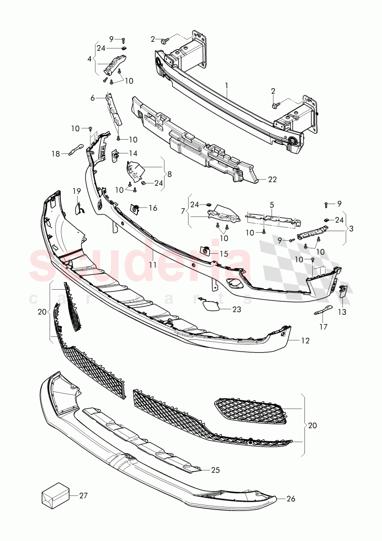 bumper of Bentley Bentley Bentayga (2015+)