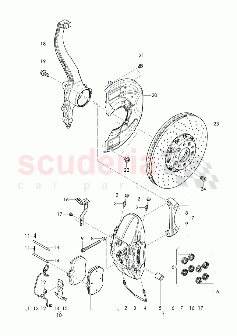 brake caliper, splash shield for brake disc, for vehicles with ceramic, brake disc, D - MJ 2017>> of Bentley Bentley Mulsanne (2010+)