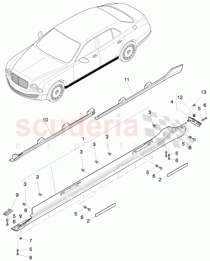 sill panel trim, D >> - MJ 2016 of Bentley Bentley Mulsanne (2010+)