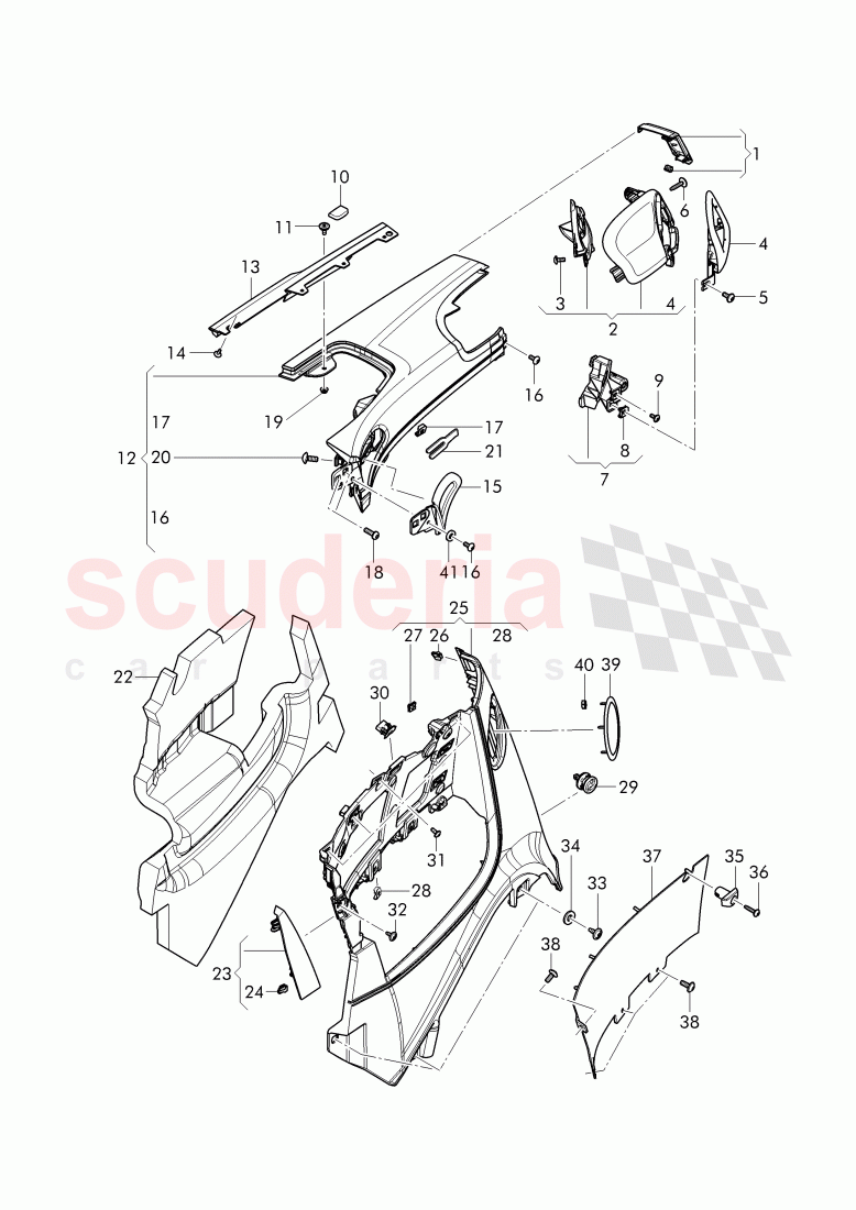 quarter trim panel of Bentley Bentley Continental GTC (2011+)