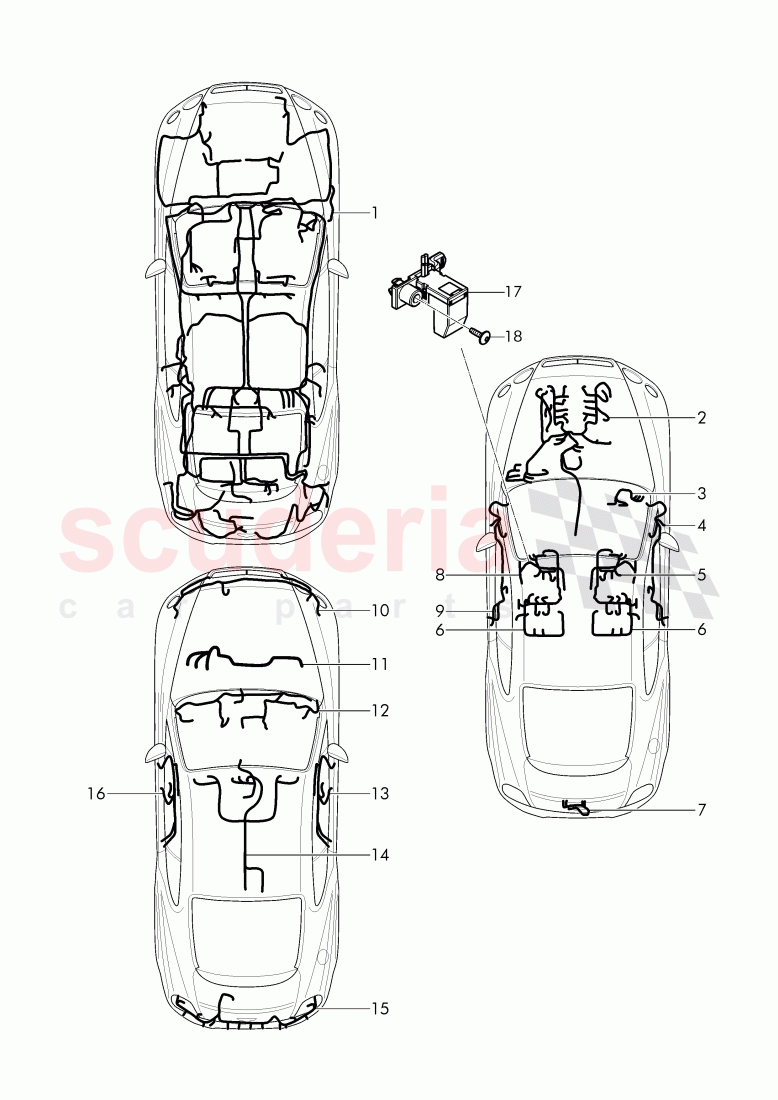 wiring harnesses, D - MJ 2014>> - MJ 2014 of Bentley Bentley Continental GT (2011-2018)