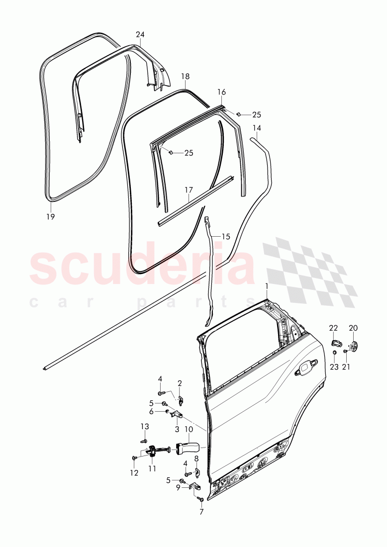 doors, door seal, window slot seal of Bentley Bentley Bentayga (2015+)