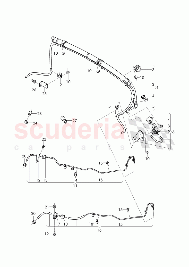 vacuum system, Exhaust muffler with exhaust flap, F 3W-D-082 509>>, F ZA-D-082 509>> of Bentley Bentley Continental GT (2011-2018)