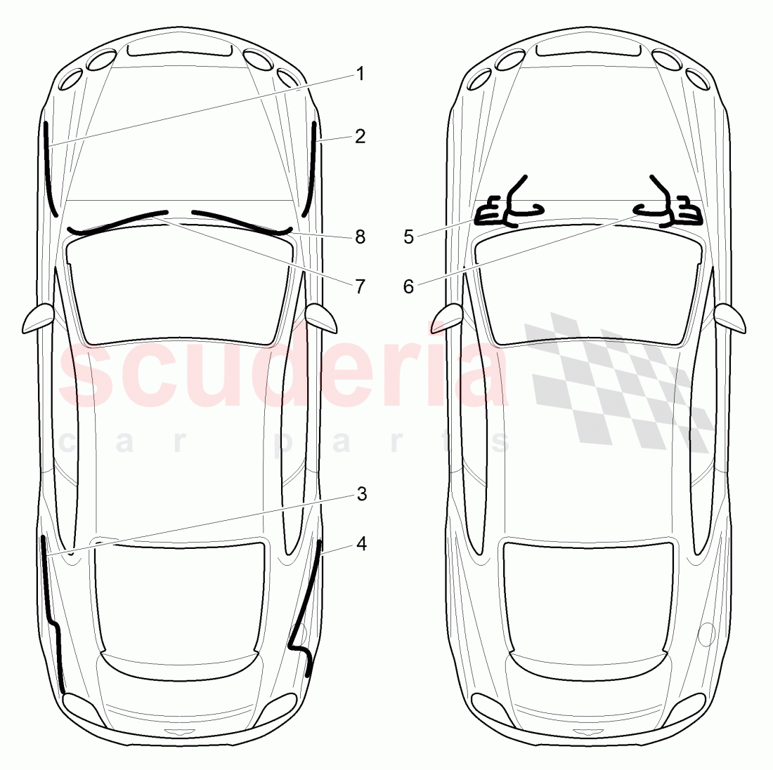 repair kit for harness, D - MJ 2006>> of Bentley Bentley Continental GT (2003-2010)