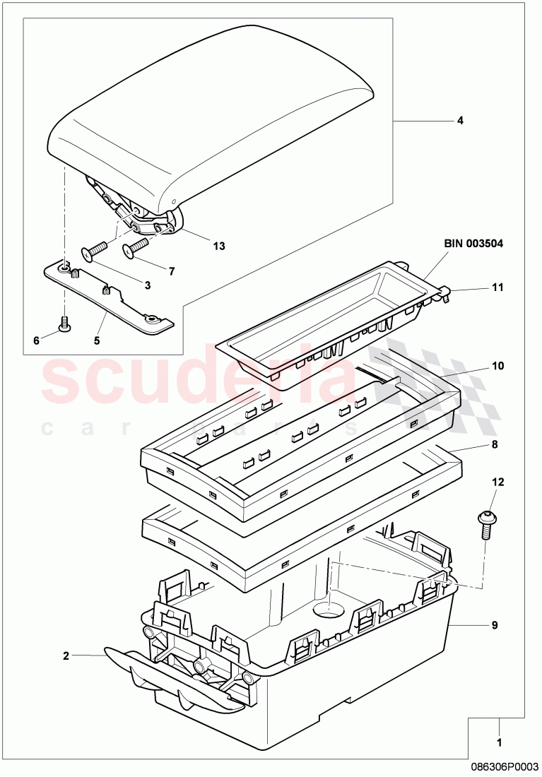 Centre armrest of Bentley Bentley Continental Supersports (2009-2011)