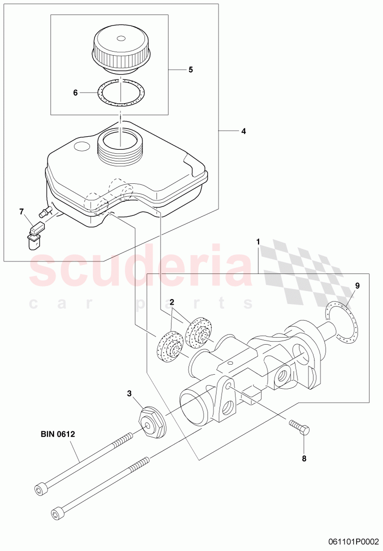 tandem master cylinder of Bentley Bentley Continental Supersports (2009-2011)