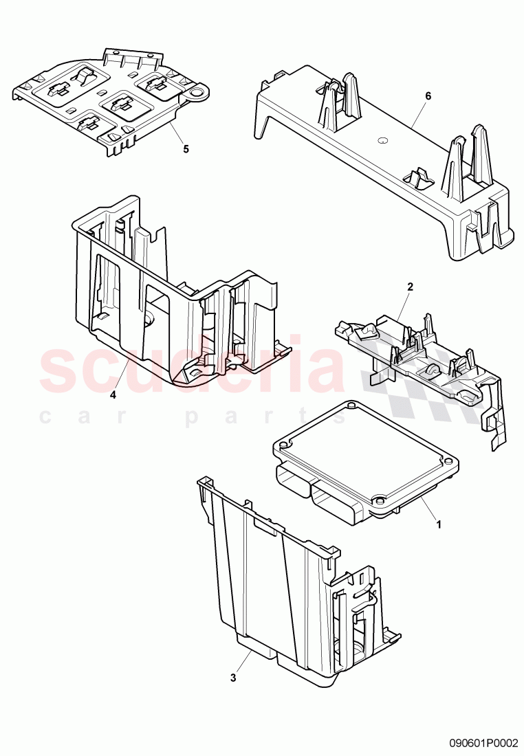 control module - engine, bracket for elec.contr. module, D >> - MJ 2010 of Bentley Bentley Continental GT (2003-2010)