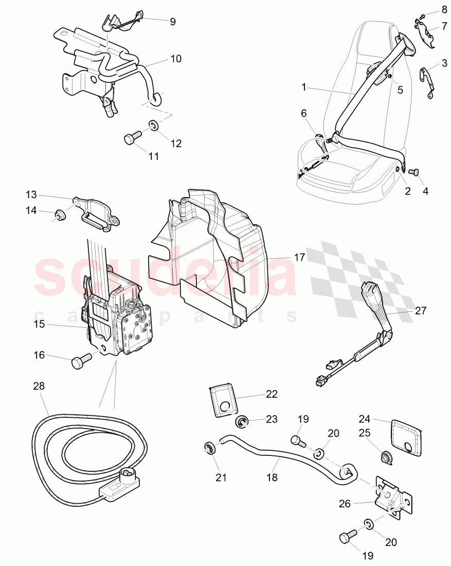 seat belts of Bentley Bentley Continental GTC (2006-2010)