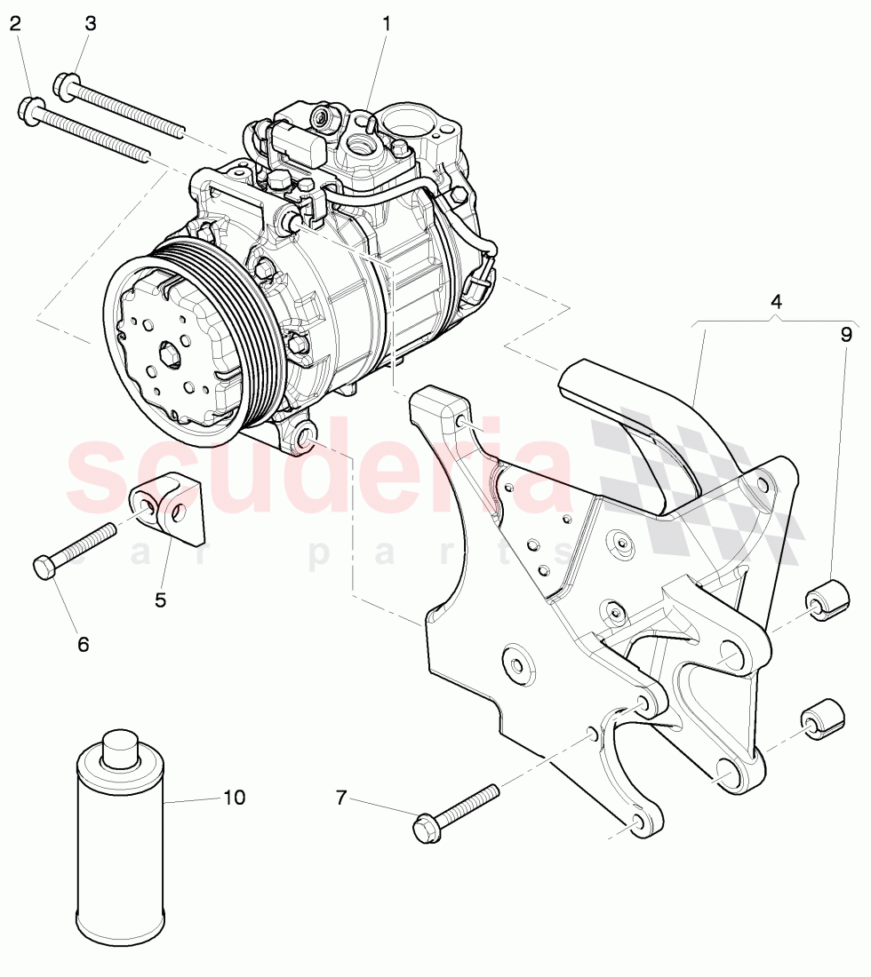 air conditioner compressor of Bentley Bentley Mulsanne (2010+)