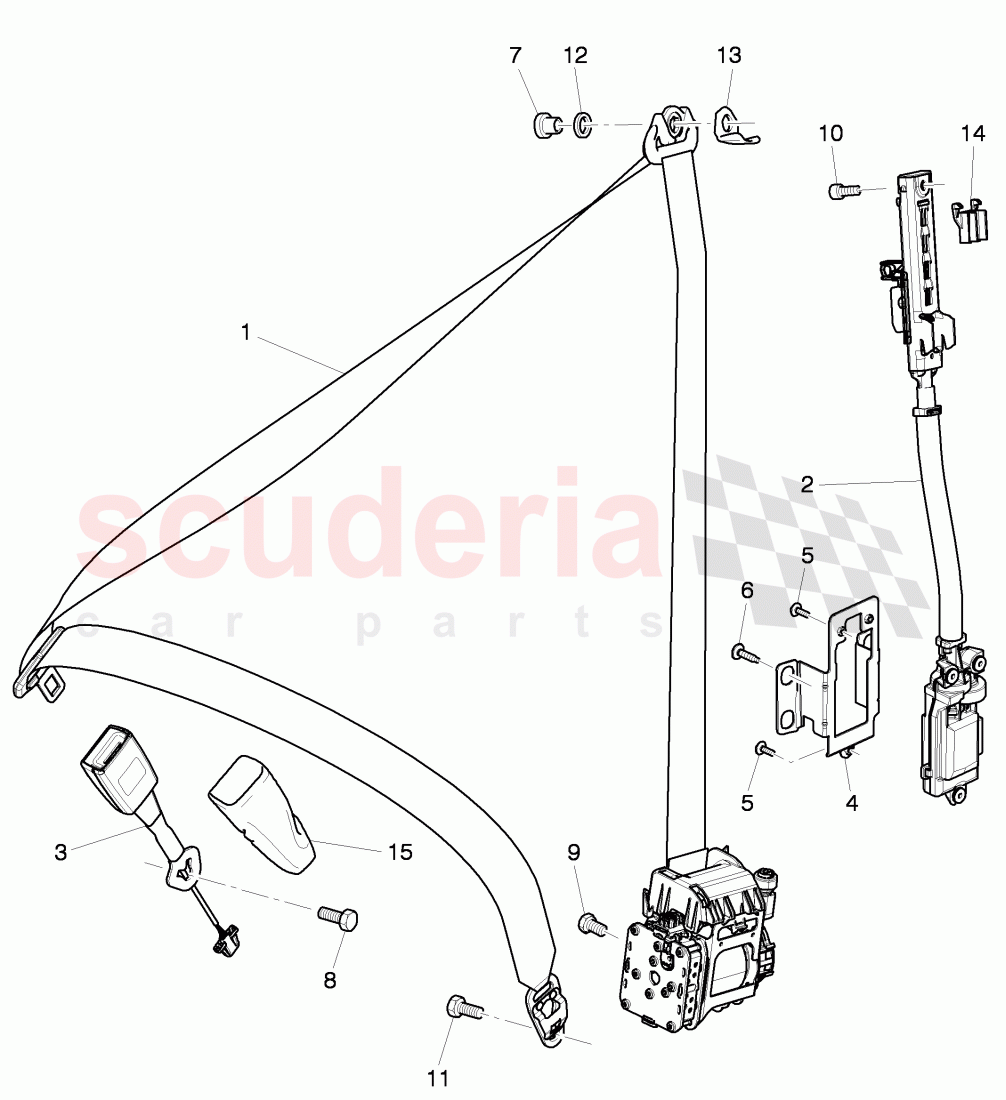 retaining strap, D >> - MJ 2015 of Bentley Bentley Mulsanne (2010+)