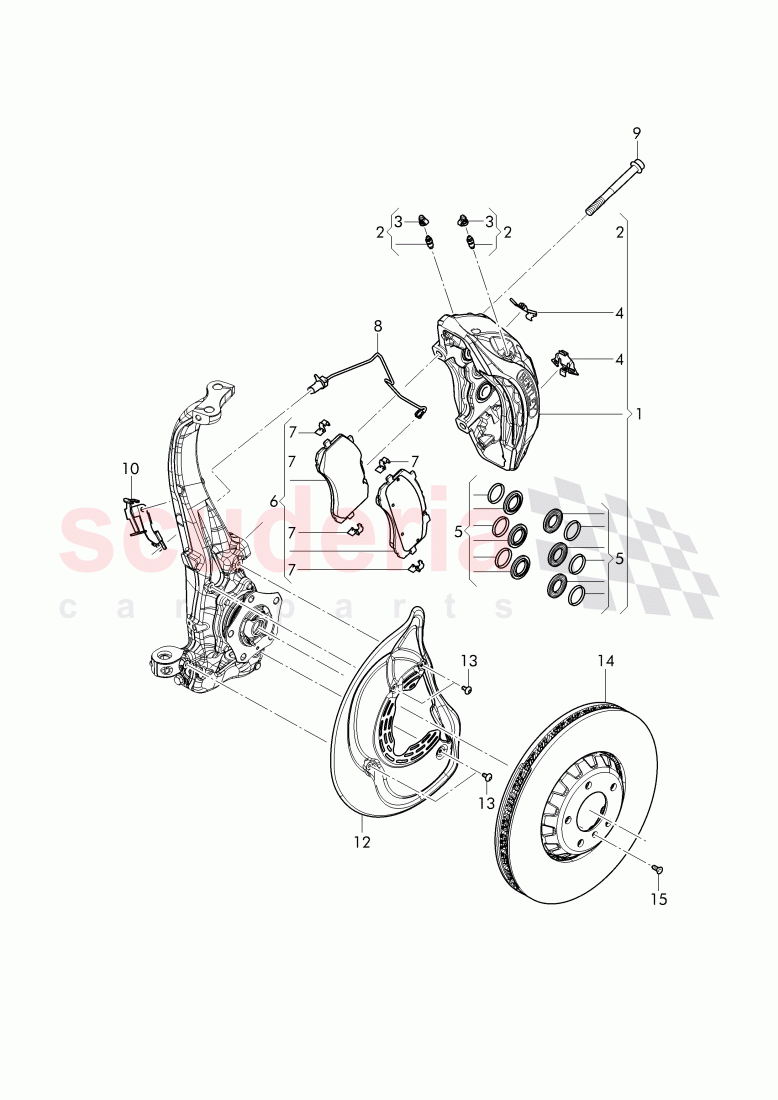 disc brake, brake disc (ventilated), splash shield for brake disc of Bentley Bentley Bentayga (2015+)