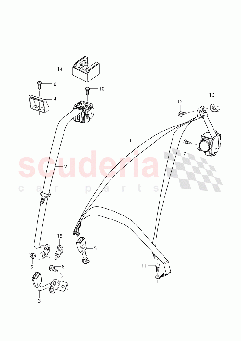 retaining strap, D - MJ 2017>> of Bentley Bentley Mulsanne (2010+)