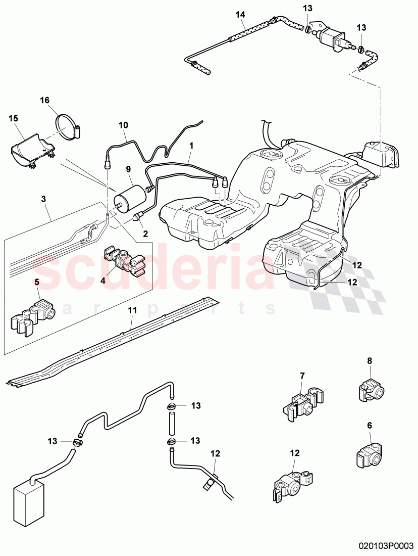 fuel line with breather and vacuum, pipe, fuel line, fuel filter, D >> - MJ 2010 of Bentley Bentley Continental Supersports (2009-2011)