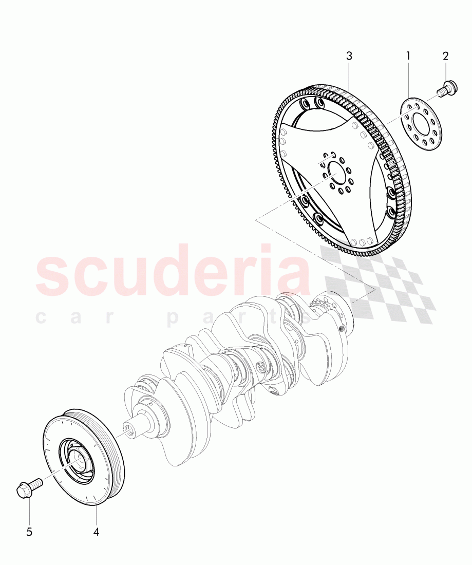 flywheel, v-belt pulley with vibration, damper of Bentley Bentley Continental Supersports Convertible (2017+)