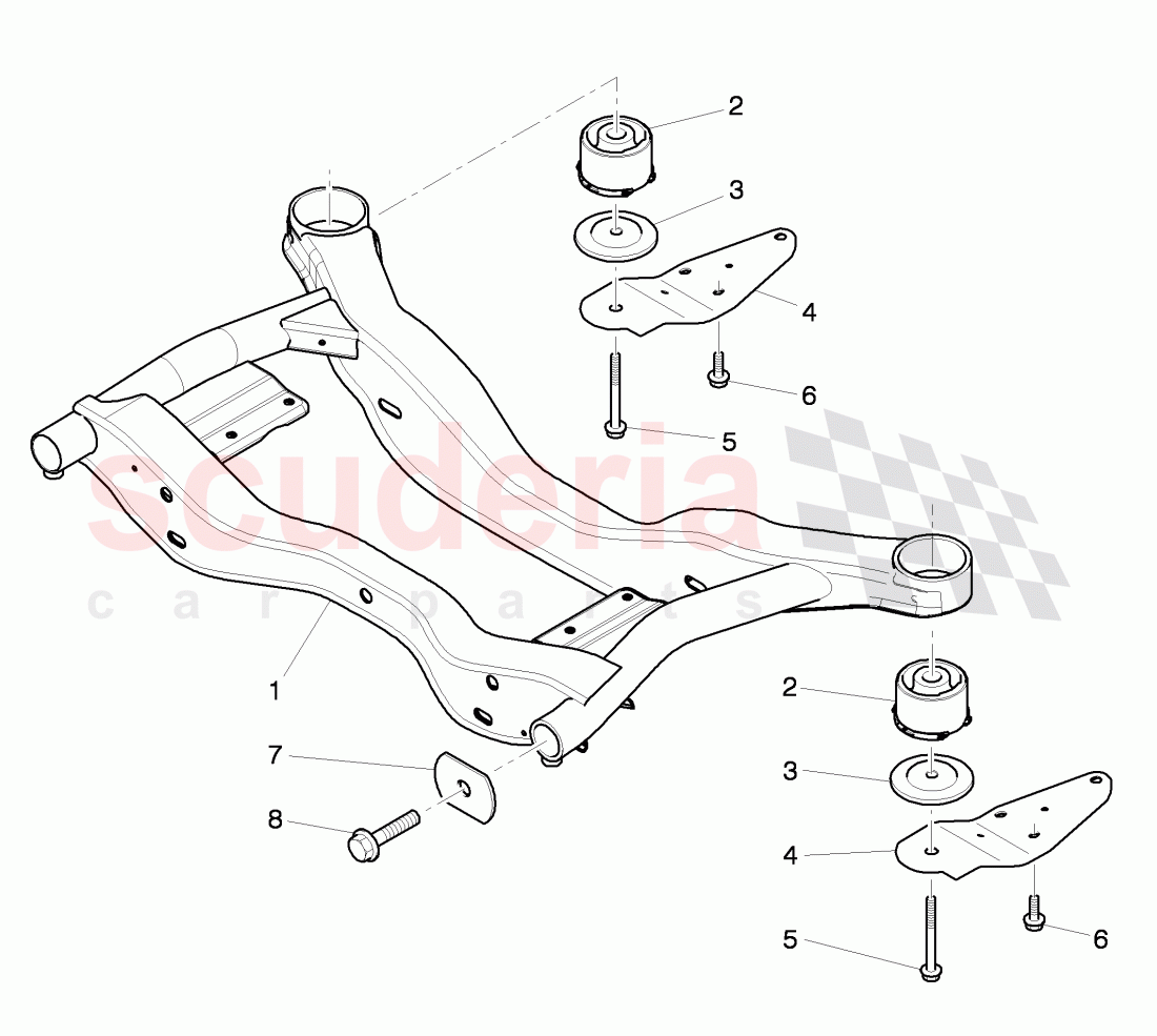 sub-frame, with rubber mounting of Bentley Bentley Mulsanne (2010+)