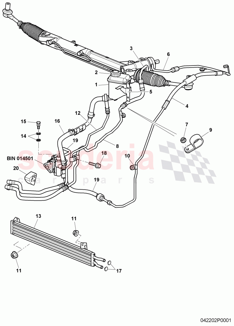 power steering, F 3W-7-039 828>> 3W-8-052 884 of Bentley Bentley Continental GTC (2006-2010)