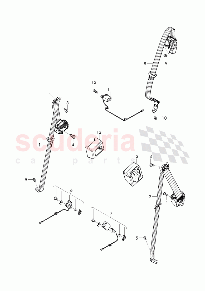 seat belts of Bentley Bentley Bentayga (2015+)