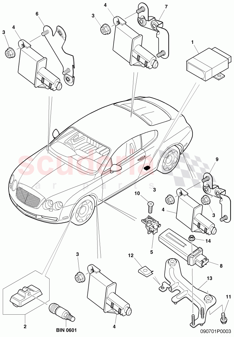 Tire pressure control system of Bentley Bentley Continental Supersports (2009-2011)