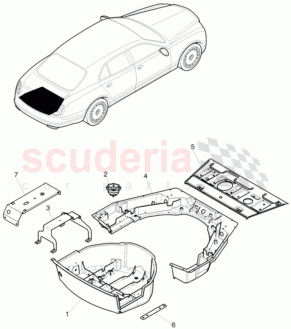 floor assembly of Bentley Bentley Mulsanne (2010+)