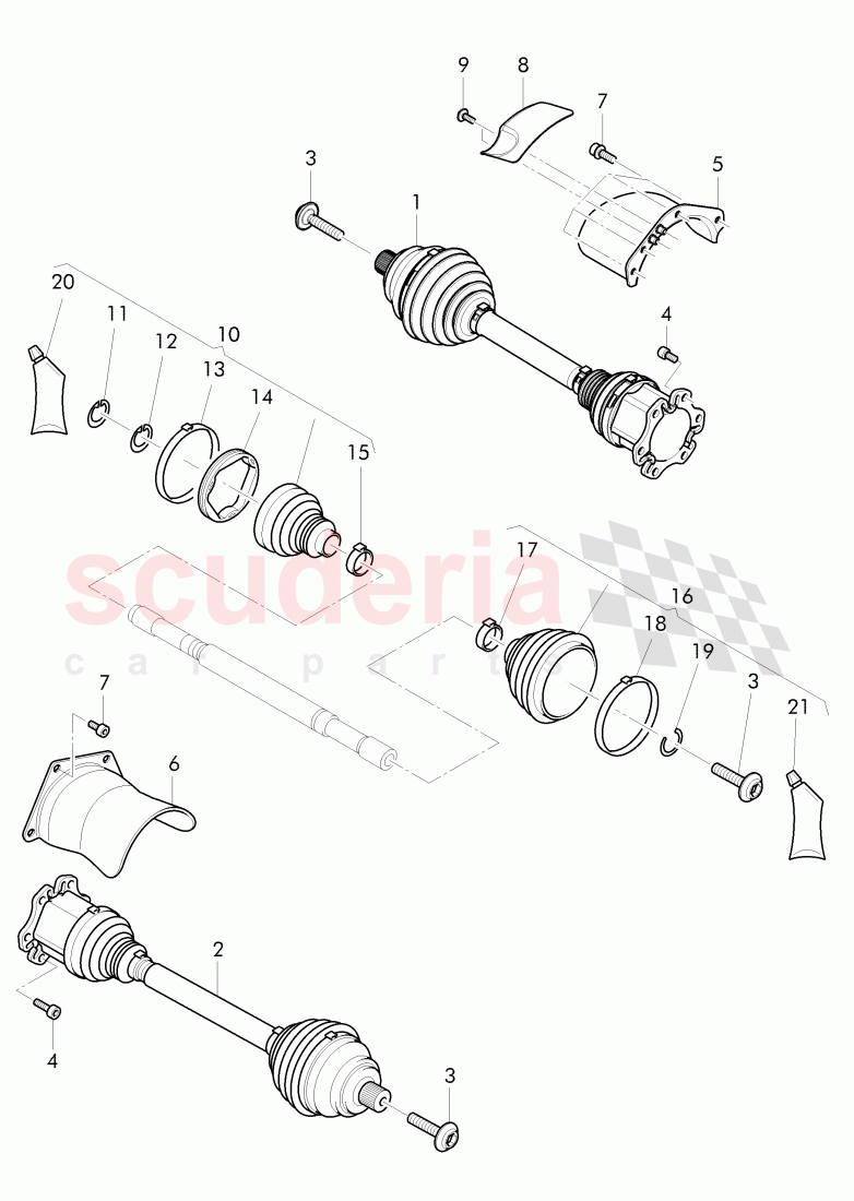 drive shaft, for automatic transmission of Bentley Bentley Continental Supersports (2017+)