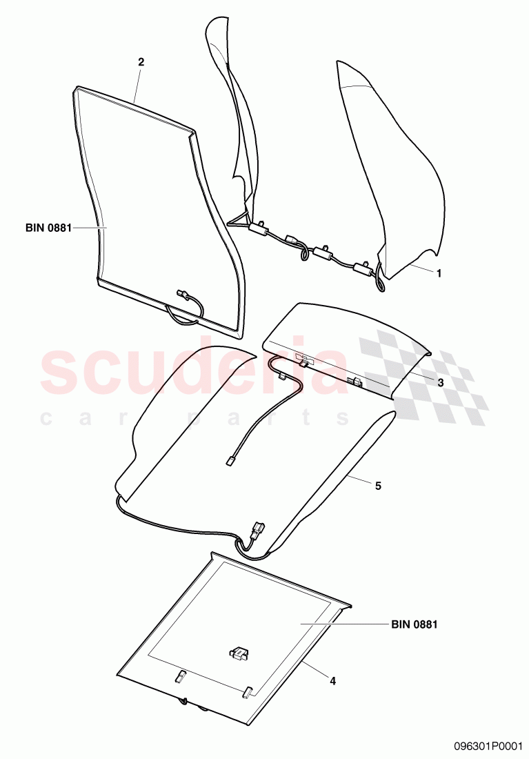 Sitzheizung, * for sewed in heat element of Bentley Bentley Continental GT (2003-2010)